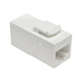 thumbnail image 1 of Tripp Lite Cat6a Straight-Through Modular In-Line Snap-In Coupler - White, 1 of 6