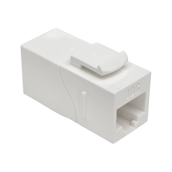 Tripp Lite Cat6a Straight-Through Modular In-Line Snap-In Coupler - White