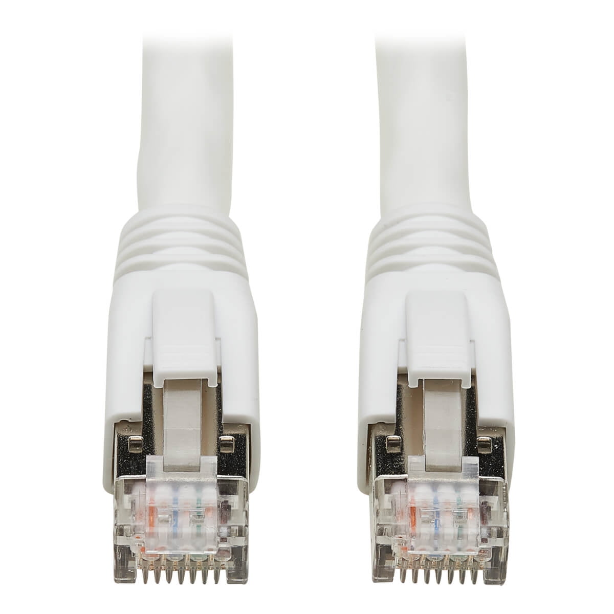 Tripp Lite Cat8 25g/40g-Certified Snagless Shielded S/ftp Network Ethernet Cable (Rj45 M/m), Poe, White, 15.24 M - Patch Cable - Rj-45 (m) to Rj-45 (m) - 50 Ft - S/ftp - Cat 8 - Snagless, Solid