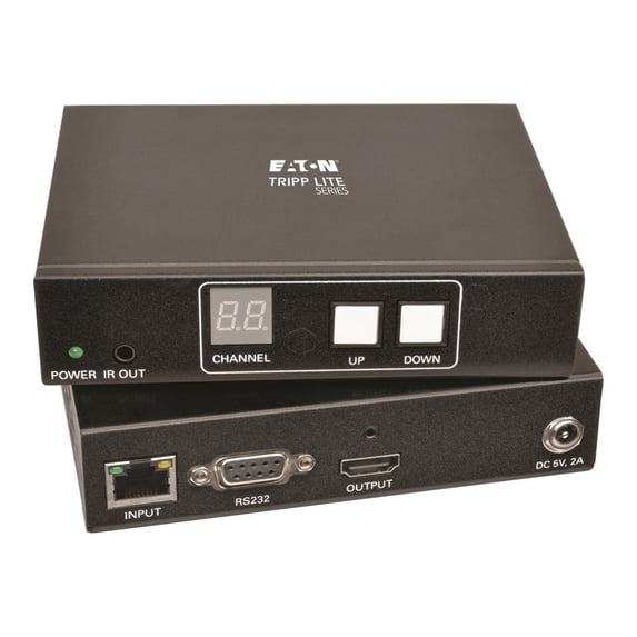 Tripp Lite DVI/HDMI over IP Gigabit LAN Ethernet Extender Kit RS-232 Serial and IR Control 1080p 60 Hz 328 ft. (100 m) TAA - 1 Input Device - 1 Output Device - 656 ft Range - 2 x Network (RJ-45) - ...