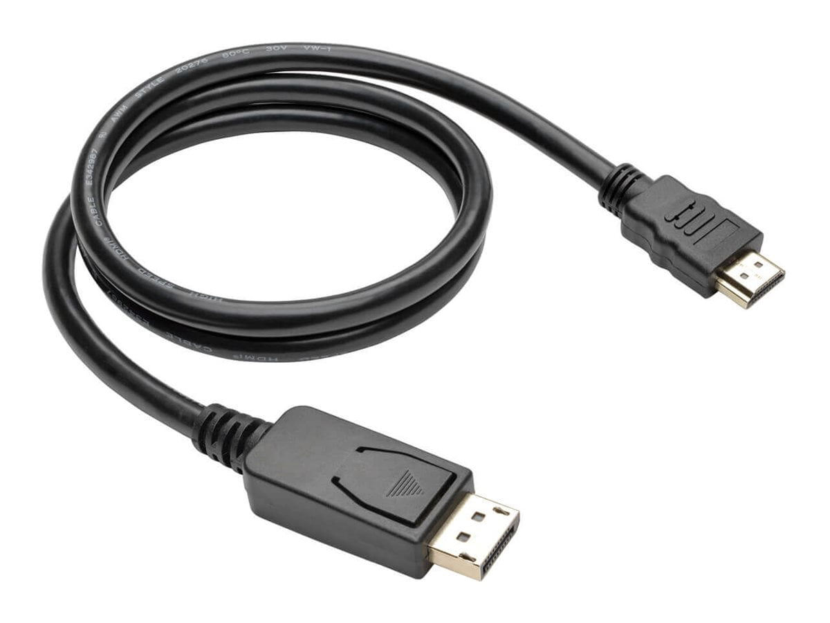 Tripp Lite DisplayPort 1.2 to HD Adapter Cable, DP with Latches to HDMI (M/M), UHD 4K x 2K/1080p, 3 ft. (P582-003-V2)