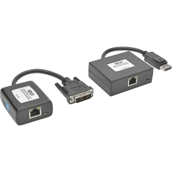 Eaton Tripp Lite Series DisplayPort to DVI over Cat5/6 Active Extender Kit, Pigtail Transmitter/Receiver for Video/Audio, 125 ft. (38 m), TAA - 1 Input Device - 1 Output Device - 125 ft Range - 2 x...