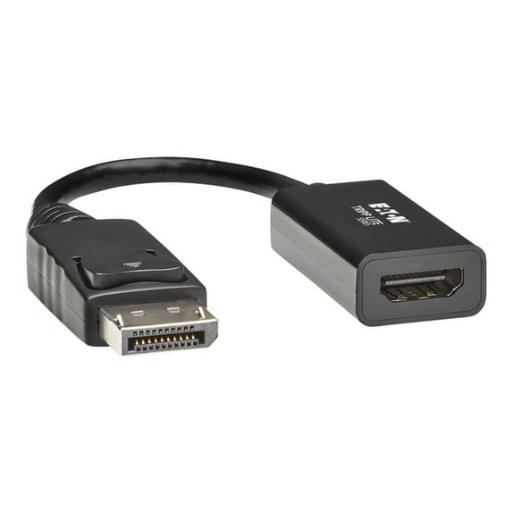 Tripp Lite DisplayPort to HDMI 2.0 Adapter-M/F, Latching Connector, 4K@60 Hz, 6 in., Black, DP to HDMI (p136-06n-h2v2lb)