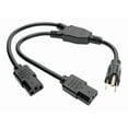 thumbnail image 1 of Tripp Lite Dual IEC Power Cord Splitter Cable 5-15P to 2x IEC-320 C13 18in (P006-18N-2), 1 of 4