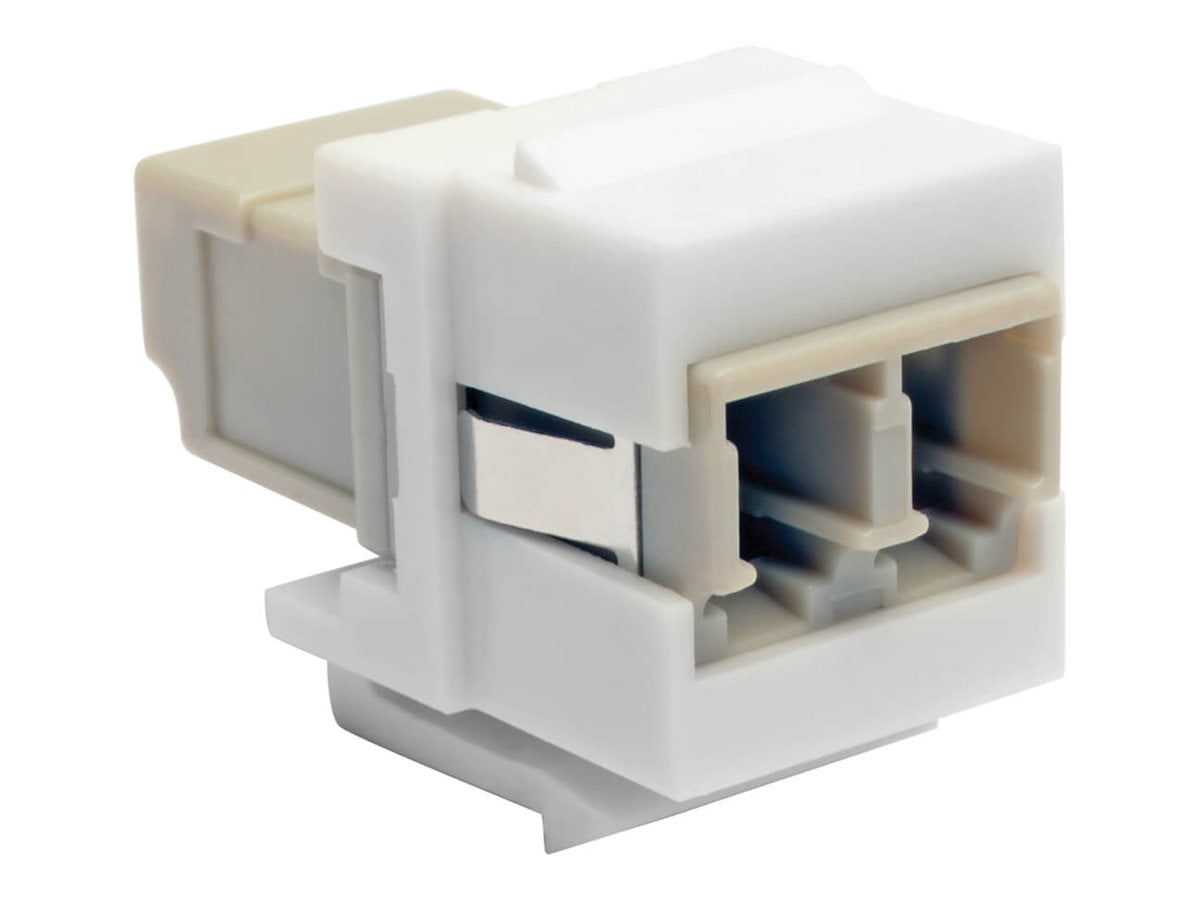 Tripp Lite Duplex Multimode Fiber Coupler Keystone Jack LC to LC White (N455-000-WH-KJ)