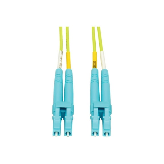 Tripp Lite 2m Duplex Multimode Fiber Patch Cable LC/LC 50/125 100Gb - Lime Green