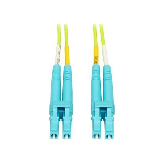 Eaton Tripp Lite Series 100G Duplex Multimode 50/125 OM5 LSZH Fiber Optic Cable (LC/LC), Lime Green, 5 m - Patch cable - LC multi-mode (M) to LC multi-mode (M) - 5 m - fiber optic - duplex - 50 / 125 micron - IEEE 802.3ae/OM5 - lime green