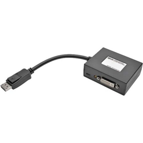Tripp Lite by Eaton 2-Port DisplayPort to DVI Splitter 1920x1080 @ 60Hz (1080p) TAA - DisplayPort/DVI Video Cable for Monitor, Projector, TV, Splitter, Video Device - First End: 1 x DisplayPort Dig...