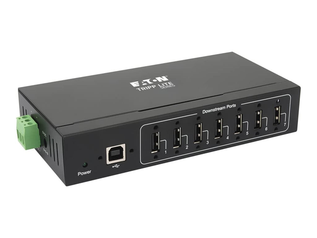 Tripp Lite USB 2.0 Hub Industrial 7-Port 15kV ESD Immunity Mountable U223007IND1