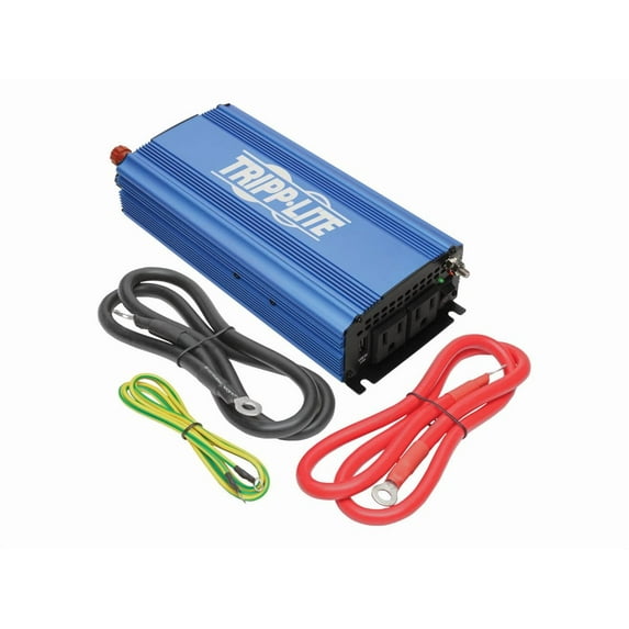 Tripp Lite 750W Compact Power Inverter Mobile Portable 2 Outlets 1 USB PINV750