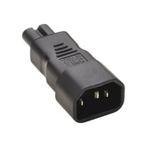 Eaton Tripp Lite Series IEC C14 to IEC C7 Power Cord Adapter 7A 125V Black