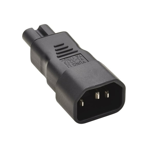 Eaton Tripp Lite Series IEC C14 to IEC C7 Power Cord Adapter 7A 125V Black