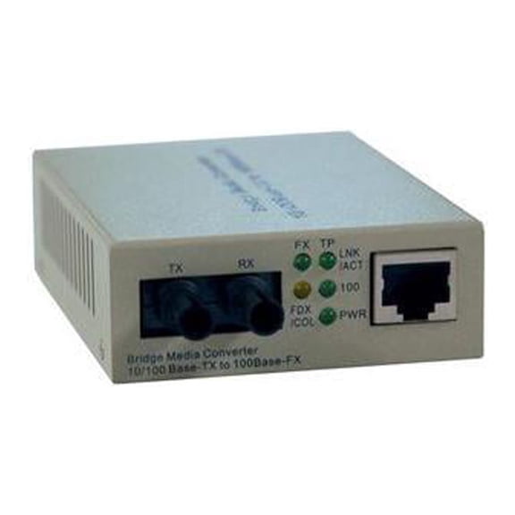 Tripp Lite by Eaton Multimode Fiber to Ethernet Media Converter 10/100BaseT to 100BaseFX-ST 2km 1310nm - 1 x RJ-45 , 1 x ST Duplex - 10/100Base-TX, 100Base-FX