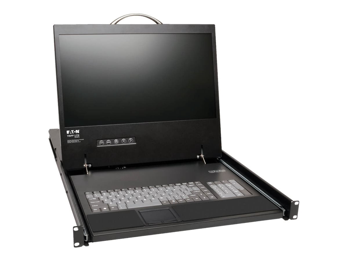 Tripp Lite by Eaton NetCommander 16-Port Cat5 KVM over IP Switch - 19 in. LCD 1 Remote + 1 Local User 1U Rack-Mount - 16 Computer(s) - 19" - 16 x RJ-45 Keyboard/Mouse/Video - 1U Height