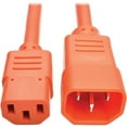 thumbnail image 1 of Tripp Lite 3ft Computer Power Extension Cord (IEC-320-C14 to 320-C13), Orange, 1 of 5