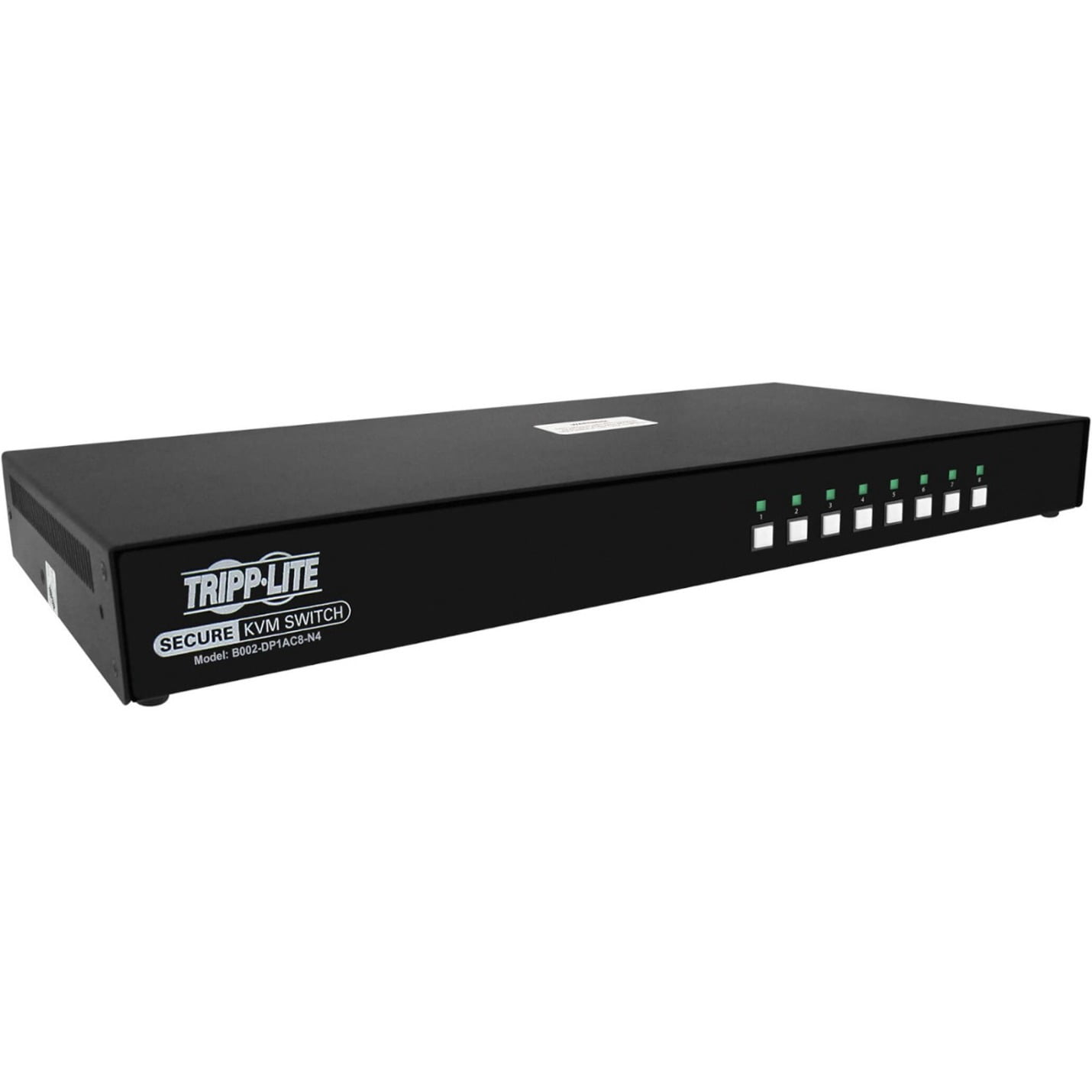 Tripp Lite by Eaton Secure KVM Switch, 8-Port, Single Head, DisplayPort to DisplayPort, 4K, NIAP PP4.0, Audio, CAC, TAA - 8 Computer(s) - 1 Local User(s) - 3840 x 2160 - 50 Hz, 60 Hz - 19 x USB - Y...