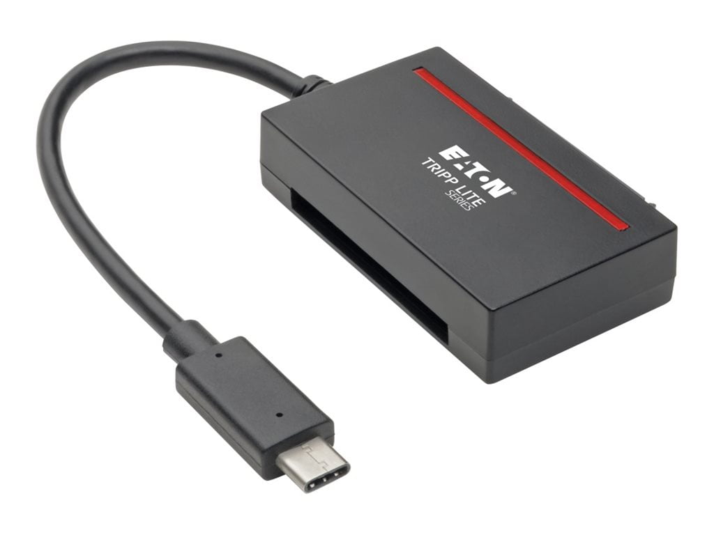 Tripp Lite by Eaton USB 3.1 Gen 1 (5 Gbps) USB-C to CFast 2.0 Card and SATA III Adapter Thunderbolt 3 compatible - 1 x HDD Supported - USB 3.1 Type C - Acrylonitrile Butadiene Styrene (ABS)