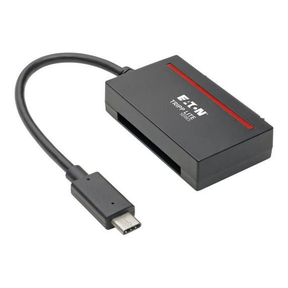 Tripp Lite by Eaton USB 3.1 Gen 1 (5 Gbps) USB-C to CFast 2.0 Card and SATA III Adapter Thunderbolt 3 compatible - 1 x HDD Supported - USB 3.1 Type C - Acrylonitrile Butadiene Styrene (ABS)