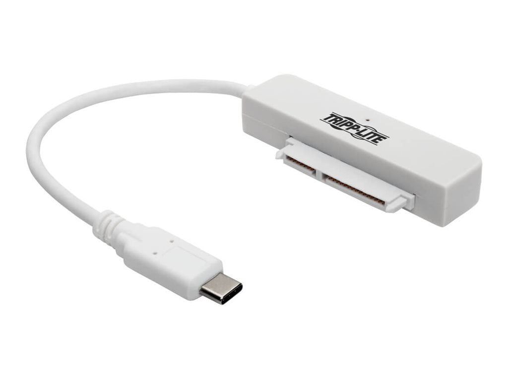 Tripp Lite USB 3.1 USB Type-C to SATA III Adapter Cable, 2.5" to 3.5" HDD, White
