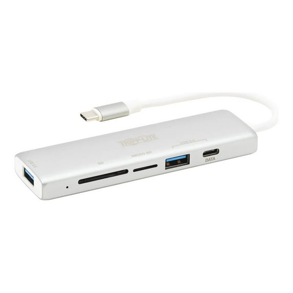 Tripp Lite USB C Multiport Adapter 2x USB-A 1x USB-C Card Reader Silver (u460-002-2am-c1)