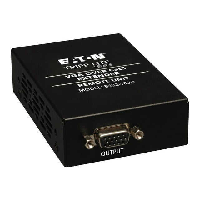 Tripp Lite by Eaton VGA over Cat5/6 Extender Box-Style Receiver for Video Up to 1000 ft. (305 m) TAA - 1 Input Device - 1 Output Device - 1000 ft Range - 1 x Network (RJ-45) - 1920 x 1440 - Twisted...
