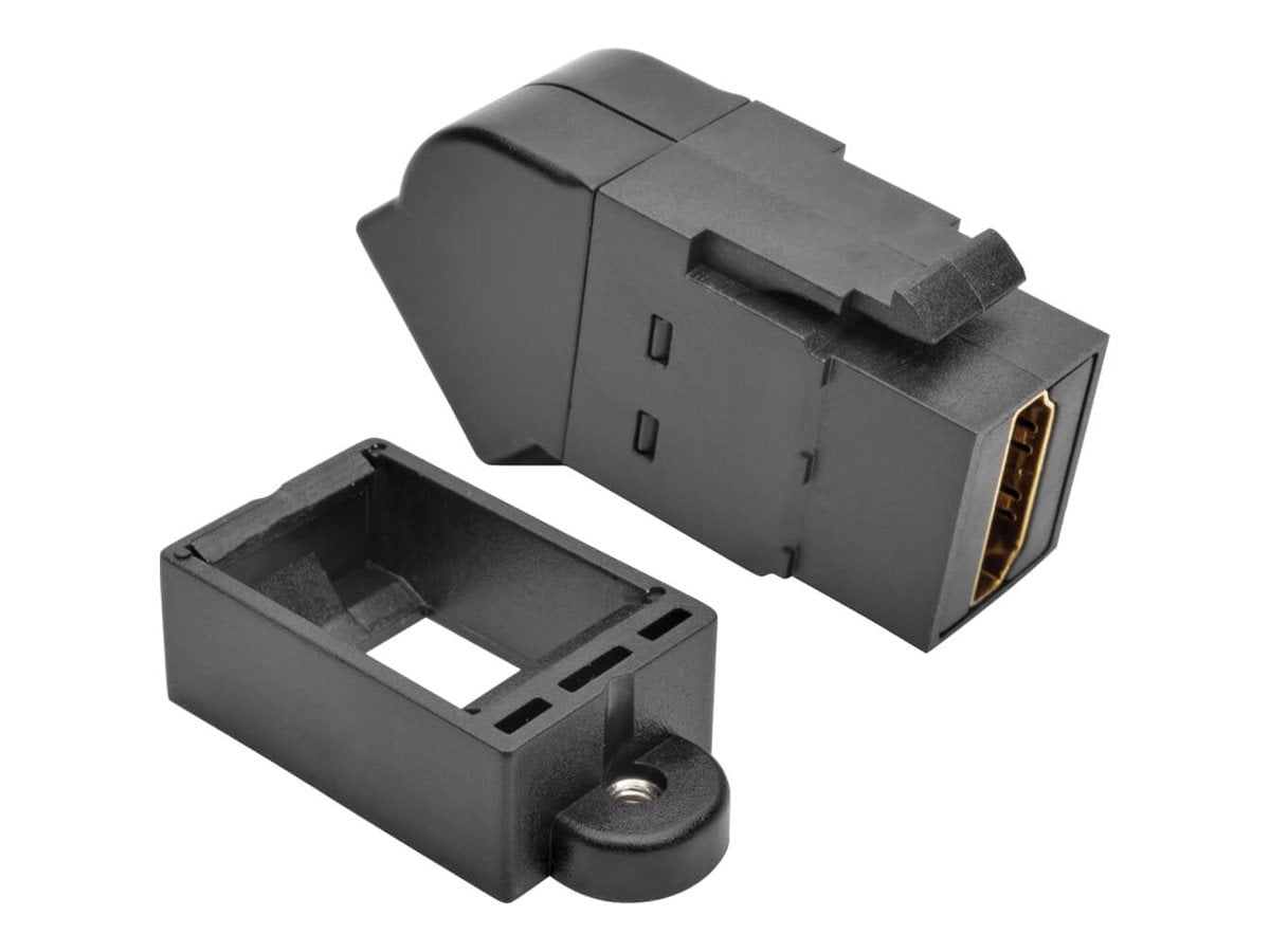 Tripp Lite HDMI All-in-One Keystone/Panel Mount Angled Coupler (F/F), Black