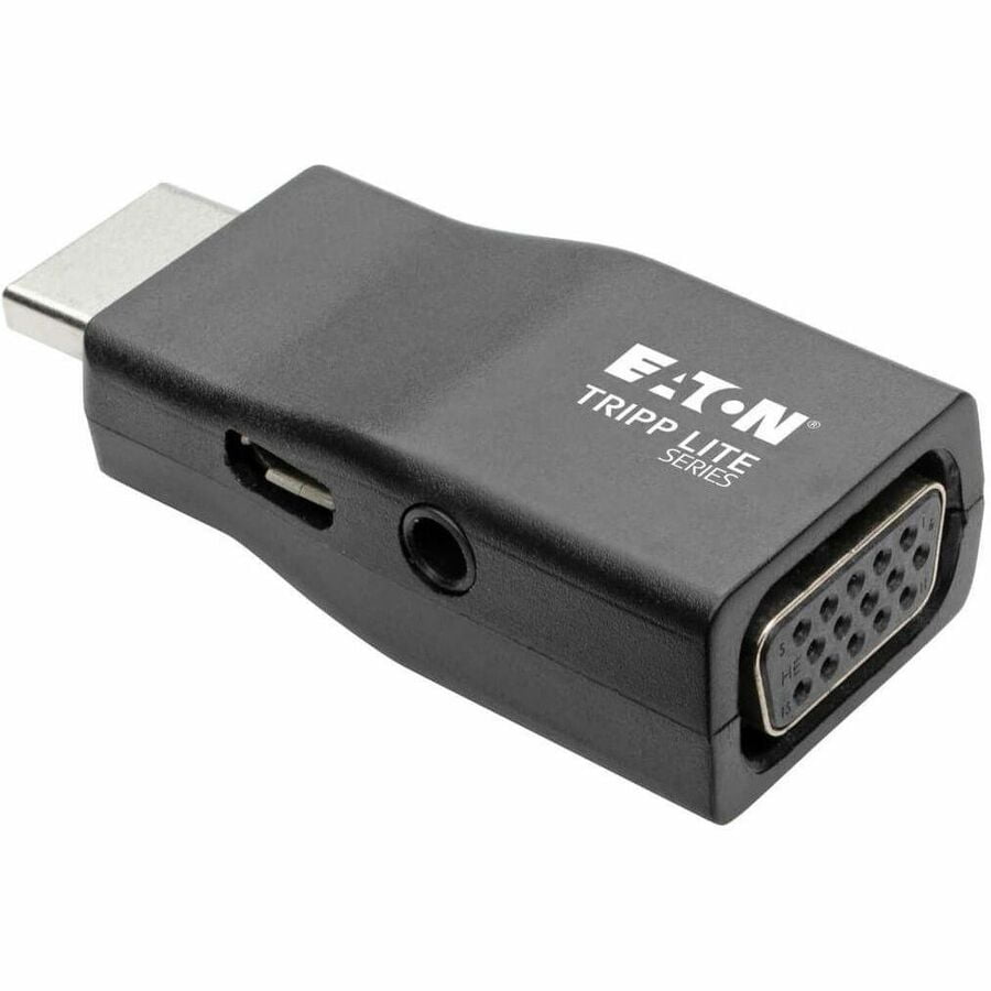 Tripp Lite Compact Hdmi To Vga Adapter With Audio (m/f), 1920 X 1200 (1080p) @ 60 Hz - Video Converter - Hdmi - Vga - Black