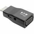 thumbnail image 1 of Tripp Lite Compact Hdmi To Vga Adapter With Audio (m/f), 1920 X 1200 (1080p) @ 60 Hz - Video Converter - Hdmi - Vga - Black, 1 of 5