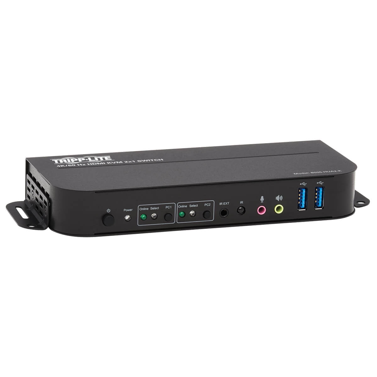 Tripp Lite Hdmi Kvm, 2-port 4k 60hz 4:4:4, Hdr, Hdcp 2.2 Support, Ir Remote And Usb Cables - Kvm / Audio / Usb Switch - 2 X Kvm / Audio / Usb - 1 Local User - Desktop