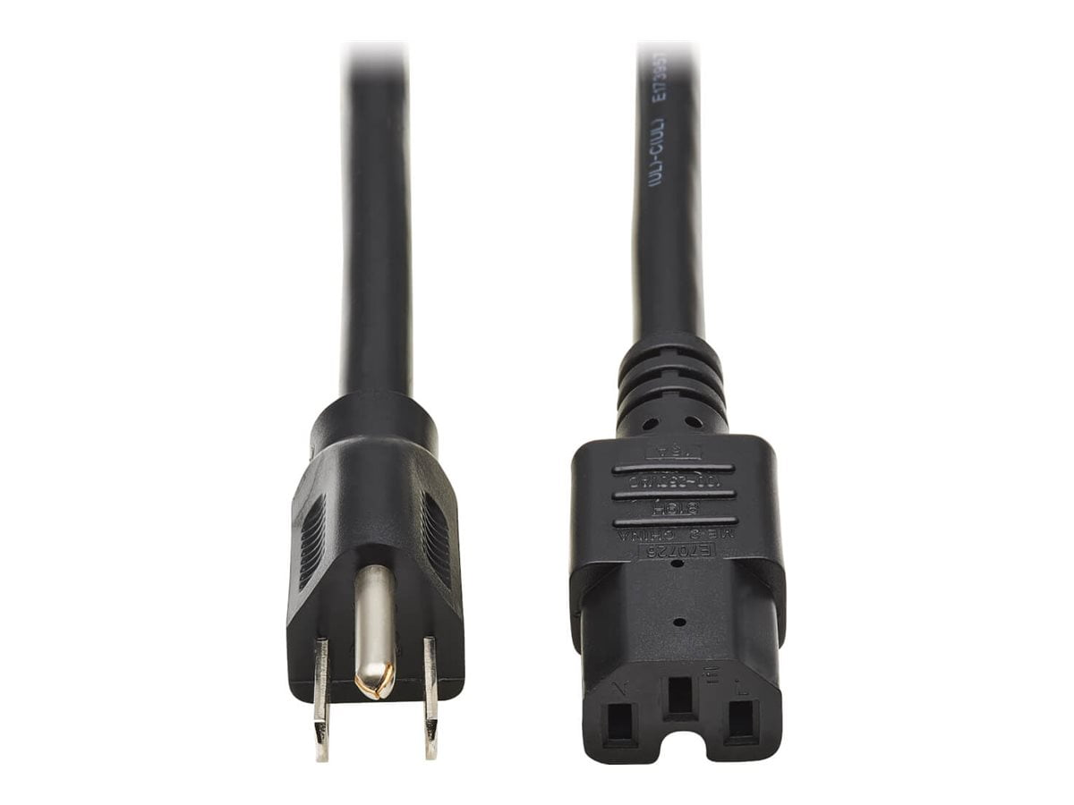 Eaton P019-008 EATON TRIPP LITE SERIES POWER CORD, NEMA 5-15P TO C15 - HEAVY-DUTY, 15A, 125V, 1