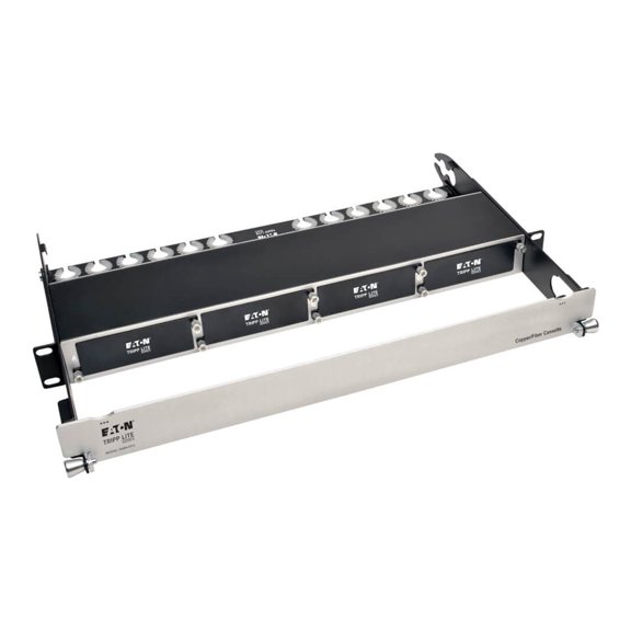 Tripp Lite N484-01U High Density Copper / Fiber Enclosure Panel, 1U, 4-Cassette Capacity