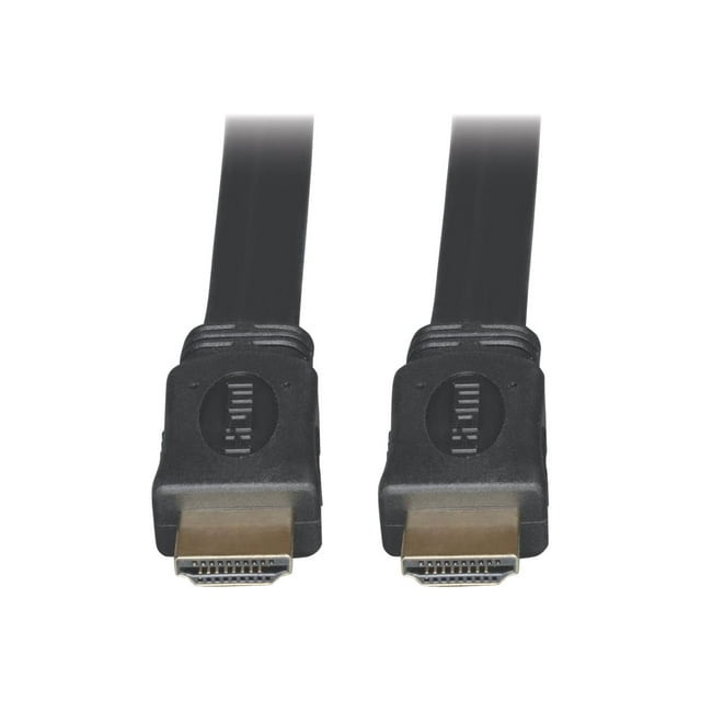 Tripp Lite High Speed HDMI Flat Cable, Ultra HD 4K x 2K, Digital Video with Audio (M/M), Black, 10-ft. (P568-010-FL)