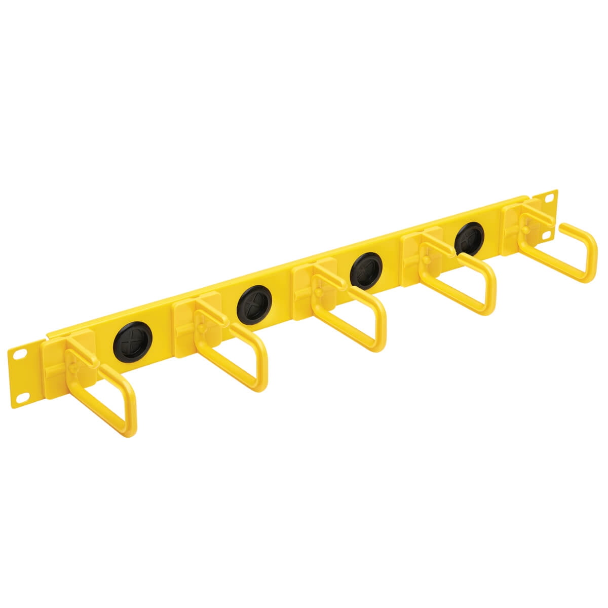 Tripp Lite Horizontal Cable Manager - Flexible Rings, Yellow, 1u ...