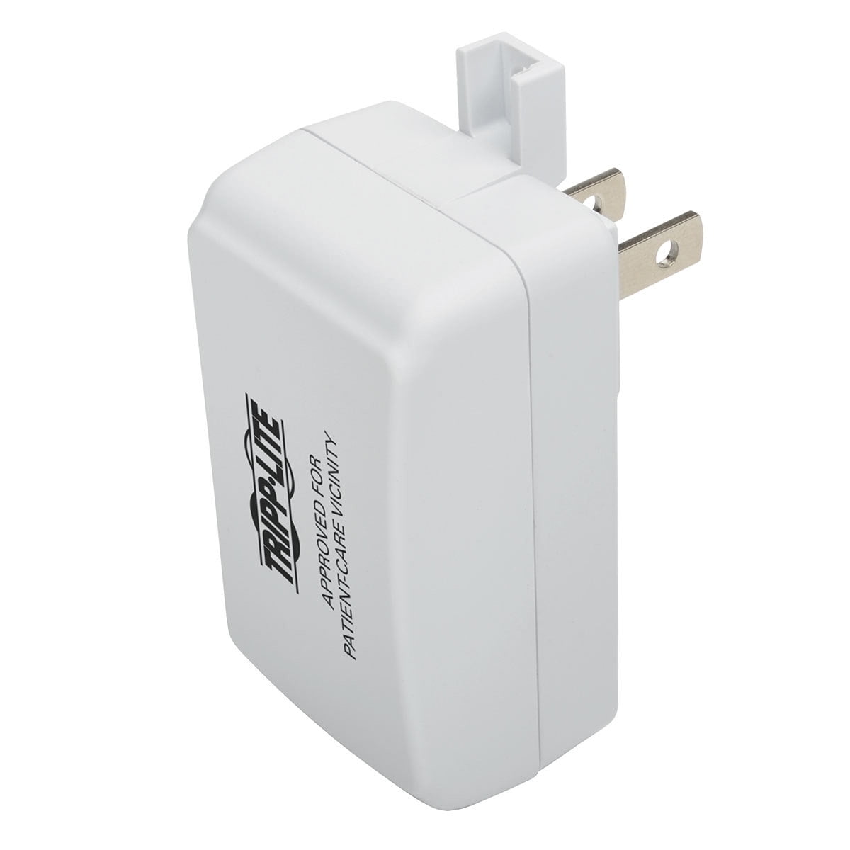 Tripp Lite Hospital-Grade USB Wall Charger, UL 60601-1 Certified for Patient-Care Areas, Locking Tab, 1 Port, 2.5A 13W 110/220V