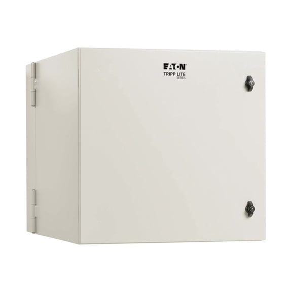Eaton Tripp Lite Series Industrial Rack Enclosure with Lock - NEMA 4, Wall Mount, Metal Construction, Hinged Back, 32 in. Depth, 12U, Gray - Cabinet - industrial, locking - wall mountable - gray - 12U - 19"