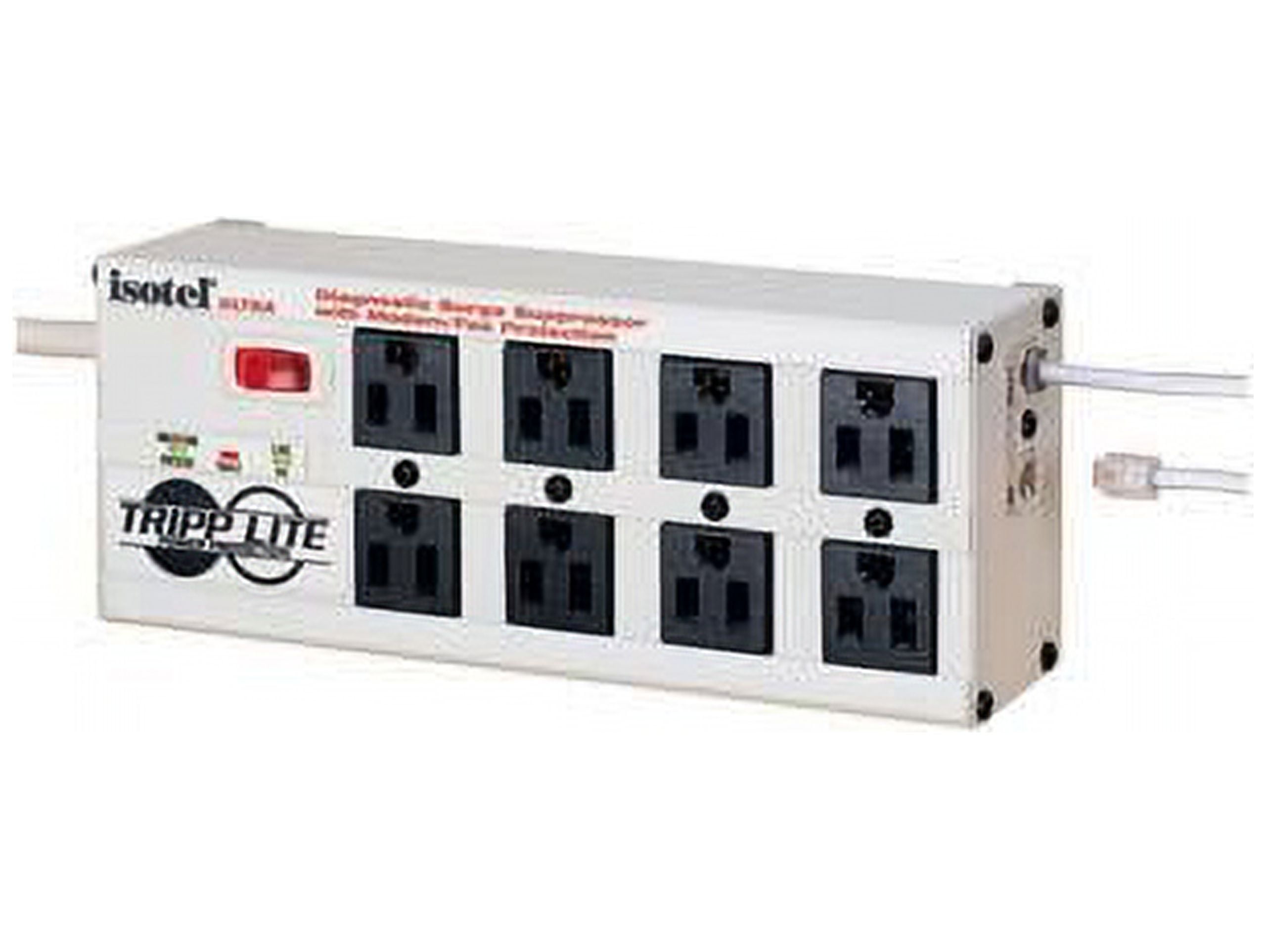 Tripp Lite Isobar Metal Surge Suppressor, 8 Outlets, 12 ft Cord, 3840