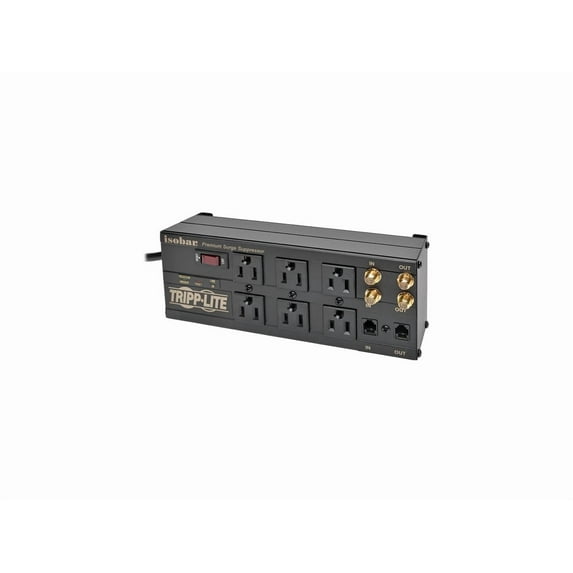 TRIPP LITE ISOBAR6DBS 6 Feet 6 + TEL/TV Outlets 2850 Joules Home/Business Theater Surge Suppressor