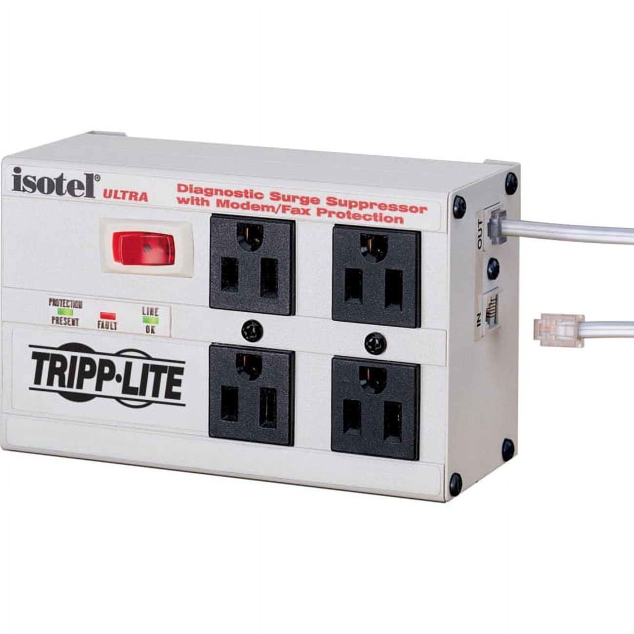 Tripp Lite Isotel Ultra Premium Surge Suppressor - 2700 Joules Protection With modem/fax Surge Protection