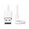 thumbnail image 1 of Tripp Lite 6ft Lightning to USB Sync Charge Cable Right-Angle for Apple - White, 1 of 5