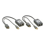 Tripp Lite Long-Distance DisplayPort Over Cat6 Extender Kit, 4K @ 60Hz, 1-Port, Extend up to 230 Feet / 70 Meters, Daisy-chain up to 920ft / 280M, TAA Compliant, 1-Year Warranty (B127U-111-PDPD)