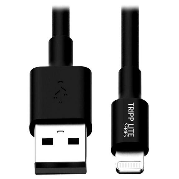 Tripp Lite M100-006-BK Black Lightning to USB iPhone iPod iPad Apple mfi Certified 6.5ft (2m)
