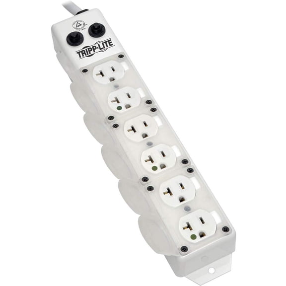 Tripp Lite Medical-Grade Power Strip, 6 20A Hospital-Grade Outlets, 25ft. Cord, UL 1363A (PS625HG20AOEM),White CA3