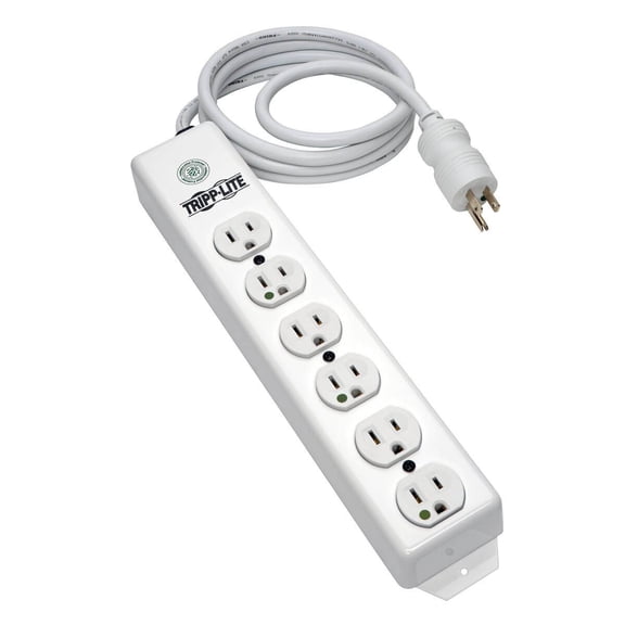 Tripp Lite Medical-Grade Power Strip, 6 Hospital-Grade Outlets, 15 ft. Cord, UL 1363 (PS-615-HG) CA3