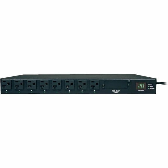 Tripp Lite PDU Metered ATS 120V 20A 5-15/20R 16 Outlet L5-20P Horizontal 1U (PDUMH20AT)