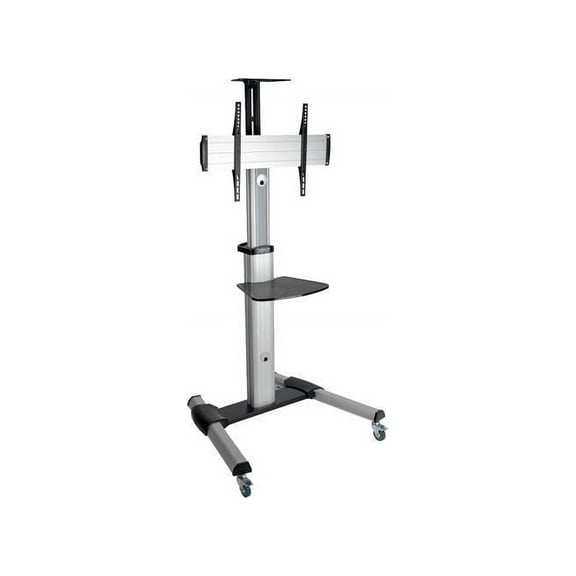 Tripp Lite Mobile TV Floor Stand Cart Height-Adjustable LCD 32-70" Display - Up to 70" Screen Support - 150 lb Load Capacity - 2 x Shelf(ves) - 81.5" Height x 32.6" Width x 27.6" Depth - Floor -