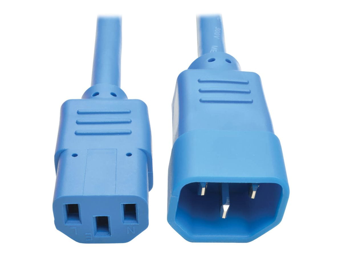 Eaton Tripp Lite Series PDU Power Cord, C13 to C14 - 10A, 250V, 18 AWG, 3 ft. (0.91 m), Blue - Power extension cable - IEC 60320 C14 to power IEC 60320 C13 - AC 100-250 V - 10 A - 3 ft - blue