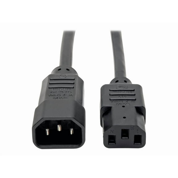 Tripp Lite 6' C13 to C14 13A 250V 16 AWG Computer Power Cable Black P00400613A