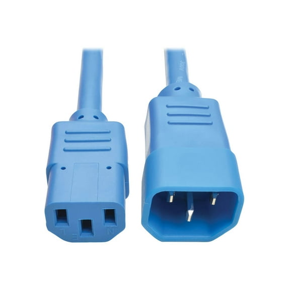 Tripp Lite 6ft Computer Power Extension Cord (IEC-320-C14 to IEC-320-C13), Blue