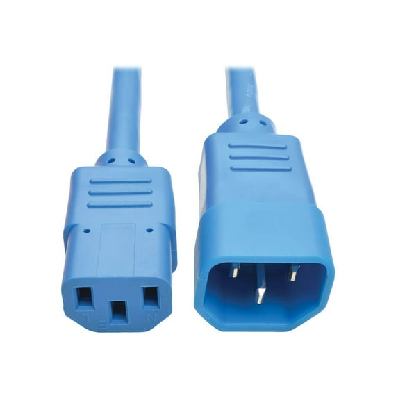 Tripp Lite 6ft Computer Power Extension Cord (IEC-320-C14 to IEC-320-C13), Blue