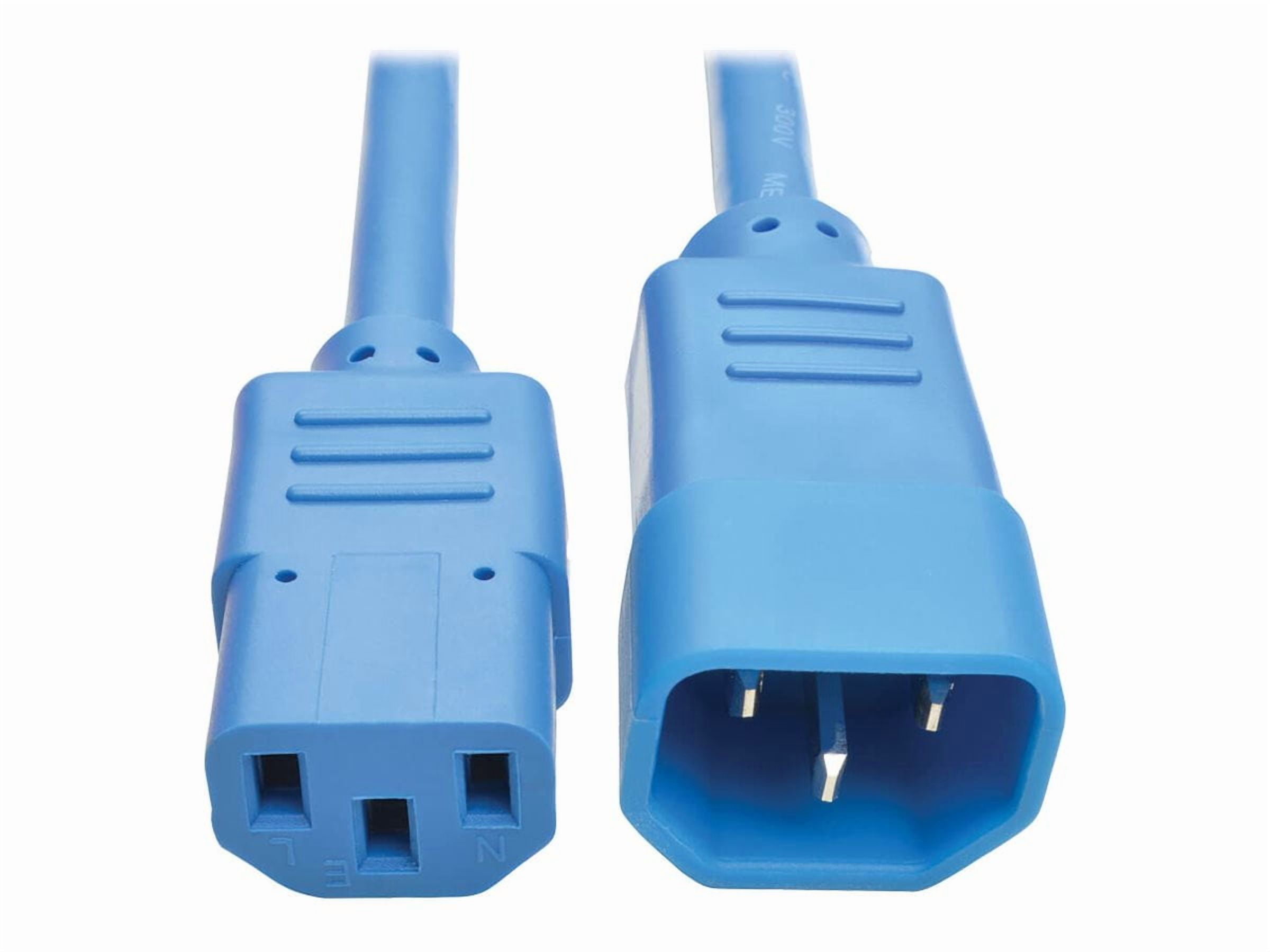 Tripp Lite 2ft Heavy-Duty Power Extension Cord (IEC-320-C14 to 320-C13), Blue